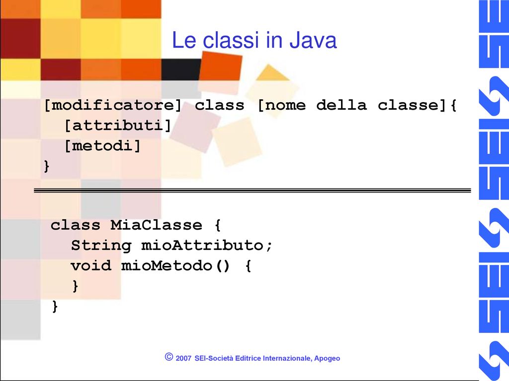 Le Basi Della Programmazione A Oggetti Ppt Scaricare